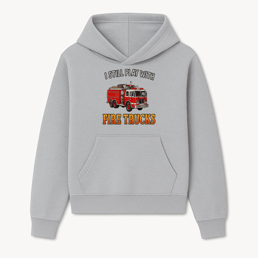 I Still Play with Fire Trucks Vintage Firefighter Tee - Fun Gift for Fire Truck Lovers and Kids - Hoodie 1757912460620.jpg