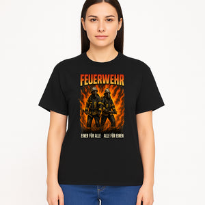Firefighter Art Print - Feuerwehr Graphic, Heroic Firemen Design, One for All, All for One, Wall Decor, Firefighter Gift Idea - T-shirt 1757912460774.jpg