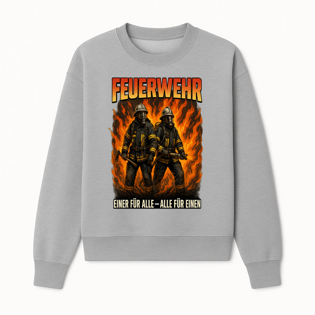 Firefighter Art Print - Feuerwehr Graphic, Heroic Firemen Design, One for All, All for One, Wall Decor, Firefighter Gift Idea - Sweatshirt 1757912460907.jpg