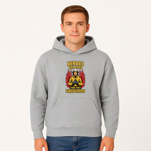 Heroes Are Born Then They Become Firefighters - Firefighter Appreciation Graphic Tee - Hoodie 1757912461982.jpg