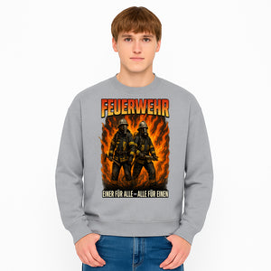 Firefighter Art Print - Feuerwehr Graphic, Heroic Firemen Design, One for All, All for One, Wall Decor, Firefighter Gift Idea - Sweatshirt 1757912464019.jpg