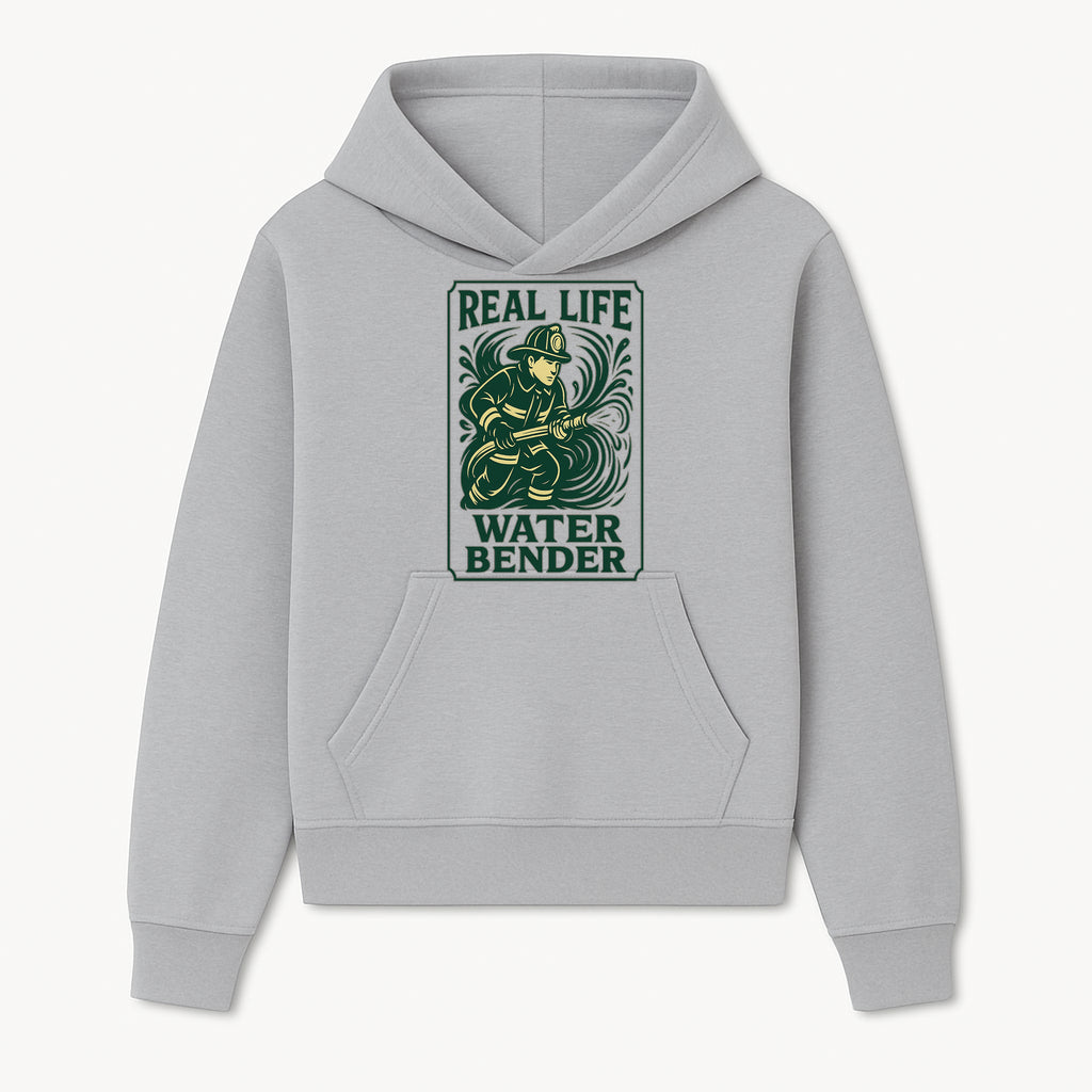 Real Life Water Bender Firefighter Graphic T-Shirt | Fireman Humor Gifts | Cute Firefighter Apparel | Funny Firefighting Design - Hoodie 1757912470795.jpg