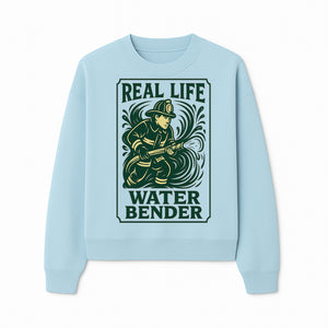 Real Life Water Bender Firefighter Graphic T-Shirt | Fireman Humor Gifts | Cute Firefighter Apparel | Funny Firefighting Design - Sweatshirt 1757912478780.jpg