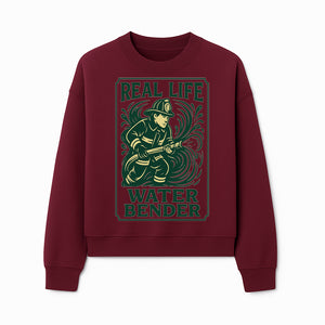 Real Life Water Bender Firefighter Graphic T-Shirt | Fireman Humor Gifts | Cute Firefighter Apparel | Funny Firefighting Design - Sweatshirt 1757912479134.jpg