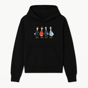 Funny Duck Designs: No One Fights Alone Cop, Firefighter, EMT & Dispatcher Ducks Graphic Tees for Supportive Humor - Hoodie 1757912479461.jpg