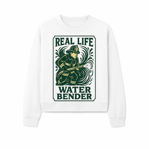 Real Life Water Bender Firefighter Graphic T-Shirt | Fireman Humor Gifts | Cute Firefighter Apparel | Funny Firefighting Design - Sweatshirt 1757912479723.jpg
