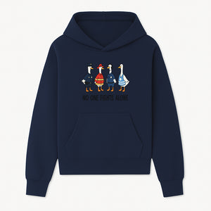 Funny Duck Designs: No One Fights Alone Cop, Firefighter, EMT & Dispatcher Ducks Graphic Tees for Supportive Humor - Hoodie 1757912480569.jpg