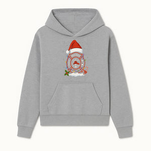 Firefighter Christmas Ornament with Santa Hat, Holiday Lights, & Candy Cane - Festive Decor for Firefighter Appreciation - Hoodie 1757914239598.jpg