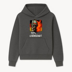 Firefighter Skull Graphic Tee - 112% Leidenschaft Germany Design - Firefighter Apparel for Passionate Heroes - Hoodie 1757914259930.jpg