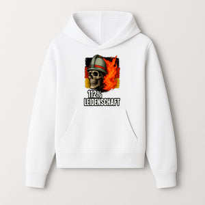 Firefighter Skull Graphic Tee - 112% Leidenschaft Germany Design - Firefighter Apparel for Passionate Heroes - Hoodie 1757914261446.jpg