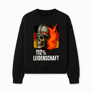 Firefighter Skull Graphic Tee - 112% Leidenschaft Germany Design - Firefighter Apparel for Passionate Heroes - Sweatshirt 1757914266145.jpg