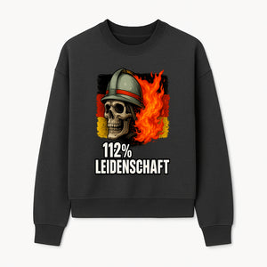Firefighter Skull Graphic Tee - 112% Leidenschaft Germany Design - Firefighter Apparel for Passionate Heroes - Sweatshirt 1757914266309.jpg