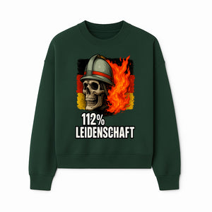 Firefighter Skull Graphic Tee - 112% Leidenschaft Germany Design - Firefighter Apparel for Passionate Heroes - Sweatshirt 1757914266459.jpg