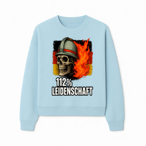 Firefighter Skull Graphic Tee - 112% Leidenschaft Germany Design - Firefighter Apparel for Passionate Heroes - Sweatshirt 1757914266785.jpg