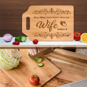 Everything Taste Better Wife Birthday Gift Ideas Gifts For Wife Gifts For Wedding Anniversary Christmas   Bamboo Cutting Board 1757922659741.jpg