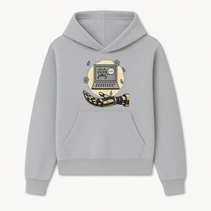 Robot Hand and Laptop Design - Tech-Inspired Art Print for AI Enthusiasts - Hoodie 1758004696513.jpg
