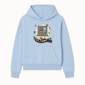 Robot Hand and Laptop Design - Tech-Inspired Art Print for AI Enthusiasts - Hoodie 1758004697363.jpg