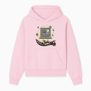 Robot Hand and Laptop Design - Tech-Inspired Art Print for AI Enthusiasts - Hoodie 1758004697499.jpg