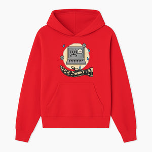 Robot Hand and Laptop Design - Tech-Inspired Art Print for AI Enthusiasts - Hoodie 1758004697982.jpg