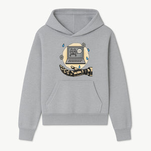 Robot Hand and Laptop Design - Tech-Inspired Art Print for AI Enthusiasts - Hoodie 1758004698135.jpg