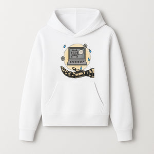 Robot Hand and Laptop Design - Tech-Inspired Art Print for AI Enthusiasts - Hoodie 1758004698322.jpg