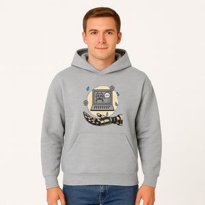 Robot Hand and Laptop Design - Tech-Inspired Art Print for AI Enthusiasts - Hoodie 1758004699506.jpg