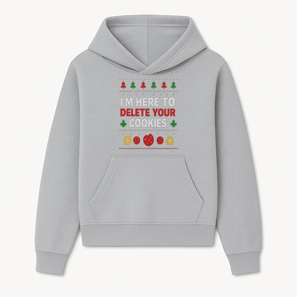 Funny Holiday T-Shirt: I'm Here to Delete Your Cookies with Christmas Colors and Graphics - Perfect for Geeky Gift Ideas! - Hoodie 1758004699951.jpg