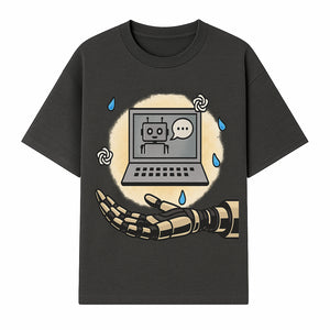 Robot Hand and Laptop Design - Tech-Inspired Art Print for AI Enthusiasts - T-shirt 1758004700024.jpg