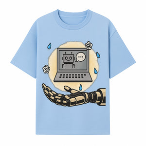 Robot Hand and Laptop Design - Tech-Inspired Art Print for AI Enthusiasts - T-shirt 1758004700477.jpg