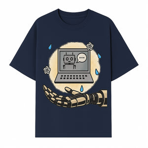 Robot Hand and Laptop Design - Tech-Inspired Art Print for AI Enthusiasts - T-shirt 1758004700910.jpg