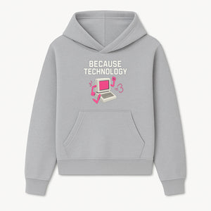 Funny Tech Graphic Tee - 'Because Technology' Retro Computer Design Shirt for Tech Lovers and Gamers - Hoodie 1758004701134.jpg