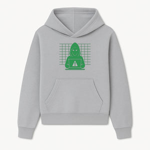 Cybersecurity Hacker Hoodie Design - Green Digital Illustration, Warning Alert, Tech Theme, Perfect for Tech Enthusiasts and Gamers - Hoodie 1758004701986.jpg