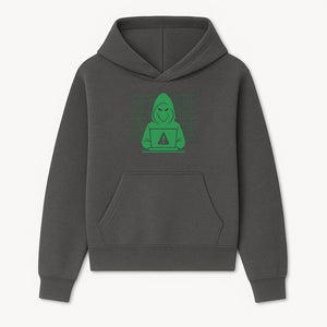 Cybersecurity Hacker Hoodie Design - Green Digital Illustration, Warning Alert, Tech Theme, Perfect for Tech Enthusiasts and Gamers - Hoodie 1758004702290.jpg