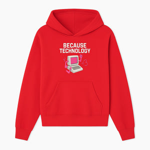 Funny Tech Graphic Tee - 'Because Technology' Retro Computer Design Shirt for Tech Lovers and Gamers - Hoodie 1758004702640.jpg