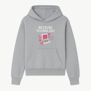 Funny Tech Graphic Tee - 'Because Technology' Retro Computer Design Shirt for Tech Lovers and Gamers - Hoodie 1758004702798.jpg
