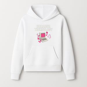 Funny Tech Graphic Tee - 'Because Technology' Retro Computer Design Shirt for Tech Lovers and Gamers - Hoodie 1758004702977.jpg