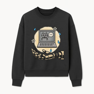 Robot Hand and Laptop Design - Tech-Inspired Art Print for AI Enthusiasts - Sweatshirt 1758004703123.jpg