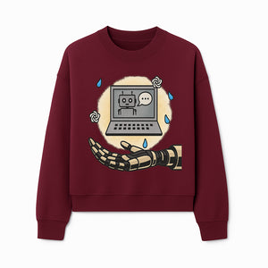 Robot Hand and Laptop Design - Tech-Inspired Art Print for AI Enthusiasts - Sweatshirt 1758004703884.jpg
