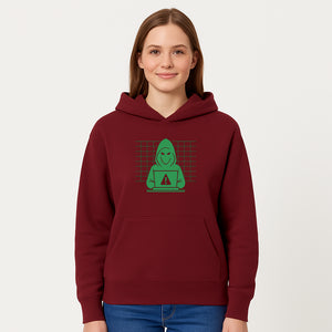 Cybersecurity Hacker Hoodie Design - Green Digital Illustration, Warning Alert, Tech Theme, Perfect for Tech Enthusiasts and Gamers - Hoodie 1758004704927.jpg