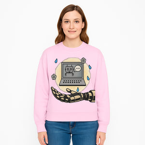 Robot Hand and Laptop Design - Tech-Inspired Art Print for AI Enthusiasts - Sweatshirt 1758004705884.jpg