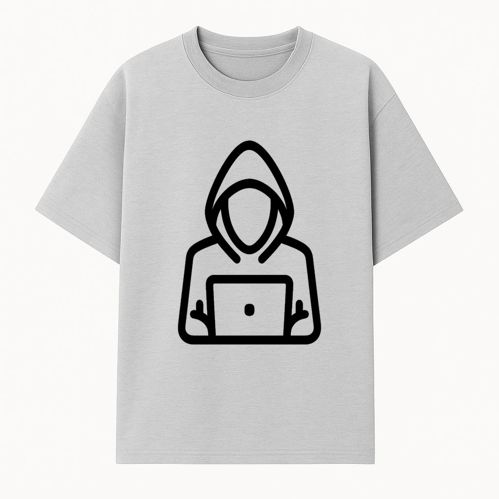 Hacker Laptop Graphic Tee | Cool Hoodie Design | Cybersecurity Humor Apparel for Tech Lovers - T-shirt 1758004706669.jpg