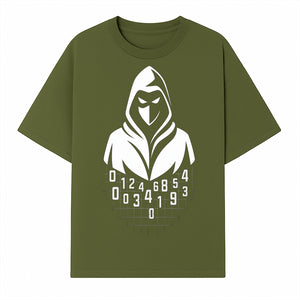 Hacker Hooded Mask Graphic Tee | Cybersecurity Theme | Tech Wear | Cool Gamer Shirt | Gift for Programmers & Tech Enthusiasts - T-shirt 1758004706695.jpg