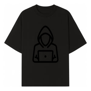 Hacker Laptop Graphic Tee | Cool Hoodie Design | Cybersecurity Humor Apparel for Tech Lovers - T-shirt 1758004706861.jpg