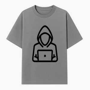 Hacker Laptop Graphic Tee | Cool Hoodie Design | Cybersecurity Humor Apparel for Tech Lovers - T-shirt 1758004707331.jpg