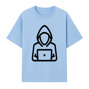 Hacker Laptop Graphic Tee | Cool Hoodie Design | Cybersecurity Humor Apparel for Tech Lovers - T-shirt 1758004707529.jpg