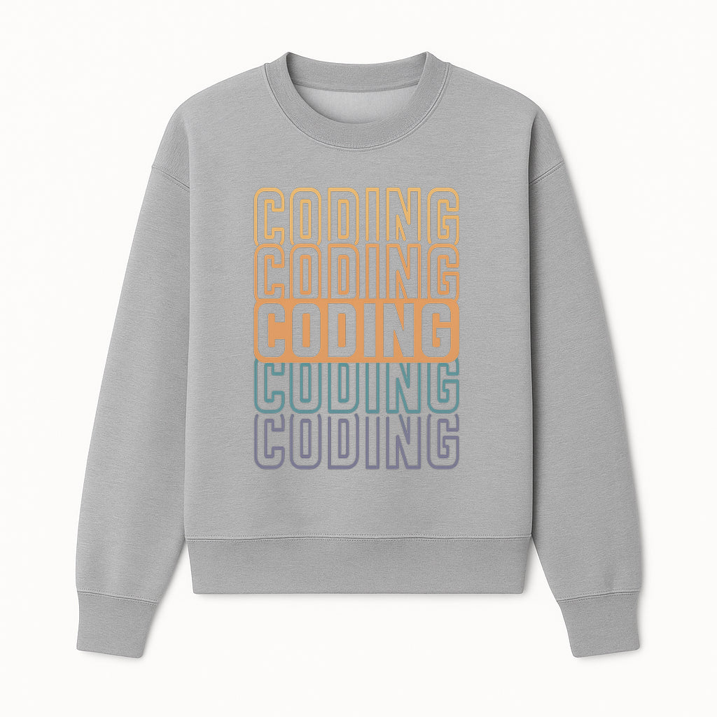 Vintage Coding Typography Art Print | Retro Computer Programming Wall Decor | Tech Enthusiast Gift - Sweatshirt 1758004707896.jpg