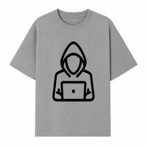 Hacker Laptop Graphic Tee | Cool Hoodie Design | Cybersecurity Humor Apparel for Tech Lovers - T-shirt 1758004708341.jpg