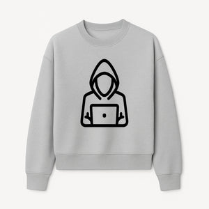 Hacker Laptop Graphic Tee | Cool Hoodie Design | Cybersecurity Humor Apparel for Tech Lovers - Sweatshirt 1758004710557.jpg