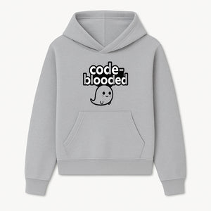Cute Ghost Code-Blooded Graphic Tee for Programmers and Tech Lovers, Fun Gift for Coders, Halloween or Everyday Wear - Hoodie 1758004710677.jpg