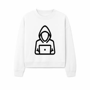 Hacker Laptop Graphic Tee | Cool Hoodie Design | Cybersecurity Humor Apparel for Tech Lovers - Sweatshirt 1758004711652.jpg